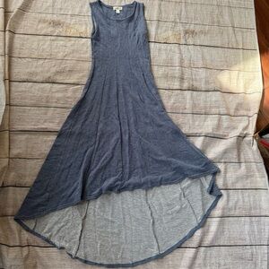 Anthropologie Puella blue gray hi low sleeveless knit dress size XS women's